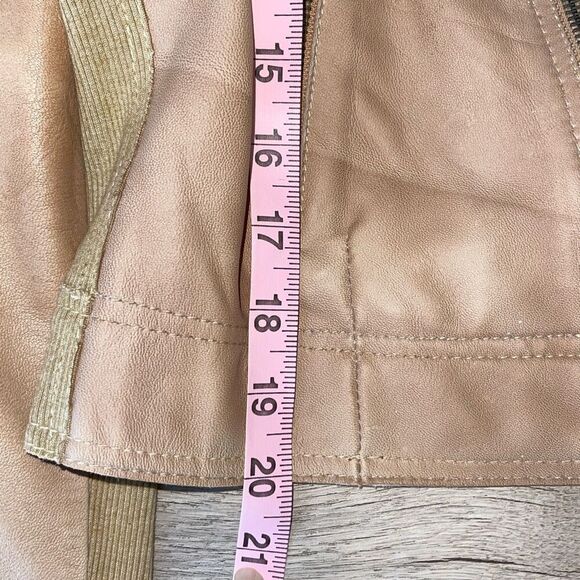 Jakett JKT NYC Womens Piper Patina Leather Jacket, Au Lait Full Zip Motorcycle B - Picture 11 of 11